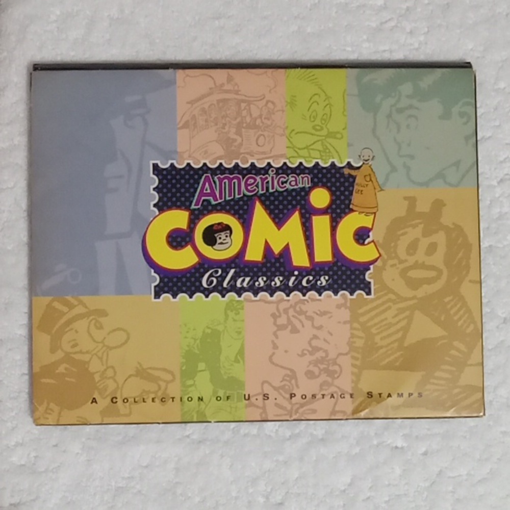 USPS American Comic Classics book with stamps